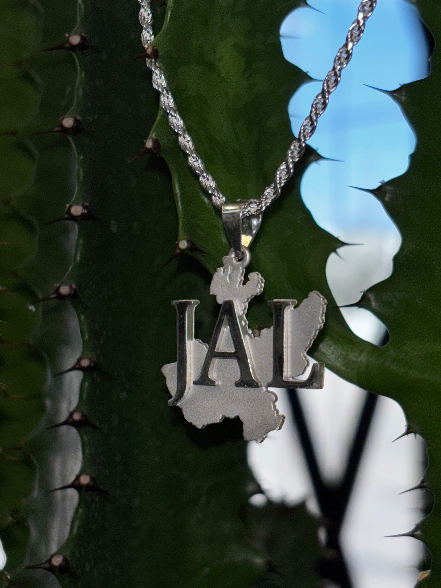 Silver Rope Chain with Jalisco State Pendant (JAL)