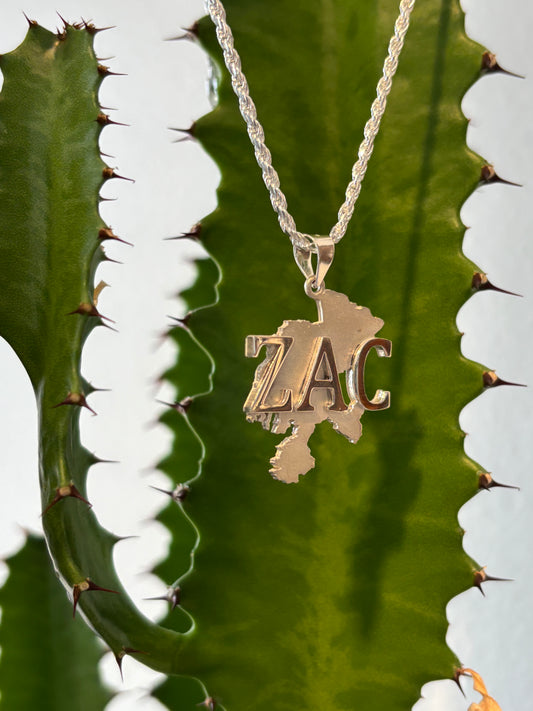 Silver Rope Chain with Zacatecas State Pendant (ZAC)