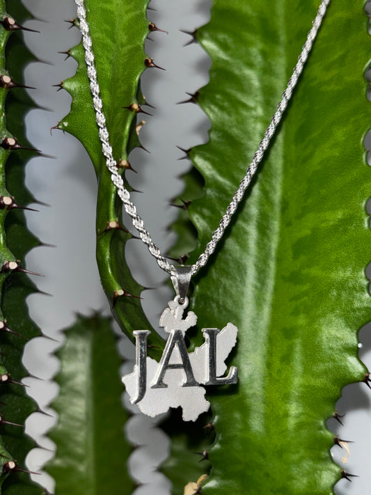 Silver Rope Chain with Jalisco State Pendant (JAL)
