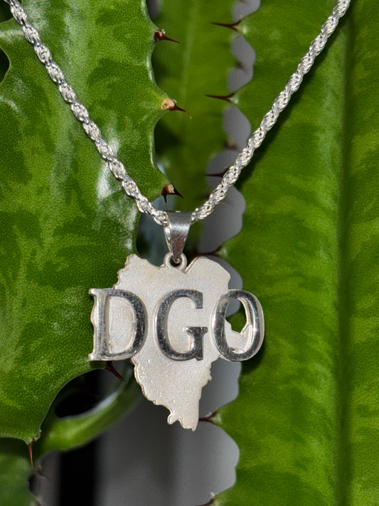 Silver Rope Chain with Durango State Pendant (DGO)