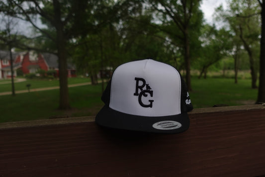 BLACK & WHITE RG LOGO HAT